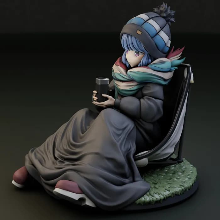 STL - Rin Shima Acampando con Café render 5