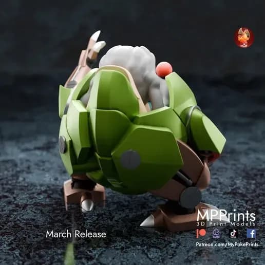 STL - robo geodude render 2