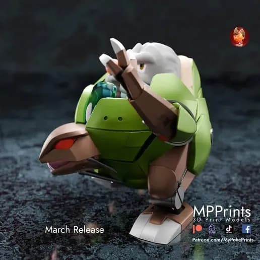 STL - robo geodude render 3