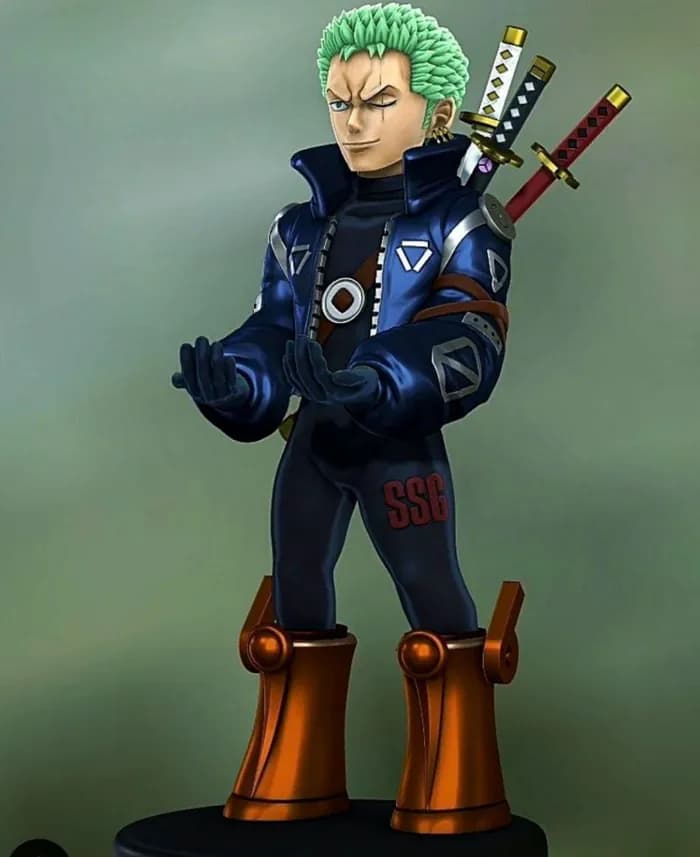 STL - roronoa zoro soporte para joystick render 1