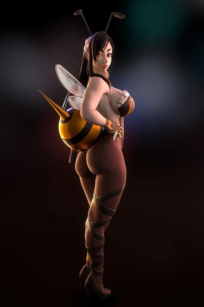 STL - rush zilla tifa in dancing queen costume (version 2) stl render 1