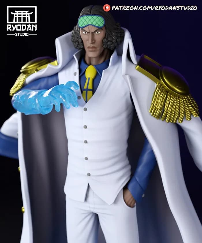 STL - ryodan studiokuzan aokiji one piece (2) render 1