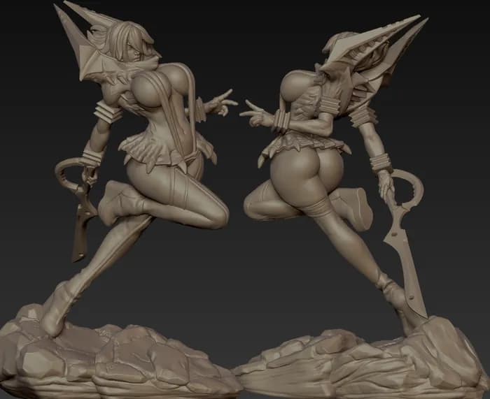 STL - ryuko patreon pack v1 render 3
