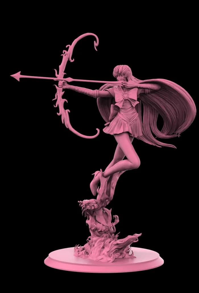 STL - sailor mars rei hino from sailor moon render 1