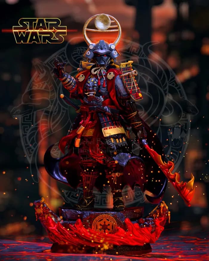 STL - samurai darth vader by creative geek group render 1