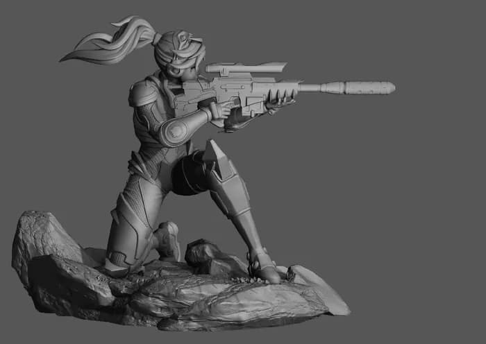 STL - sarah kerrigan render 2