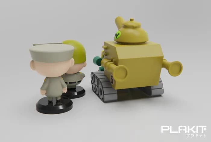 STL - Sargento Blast y el Pvt. Meekly de Wacky Races render 3