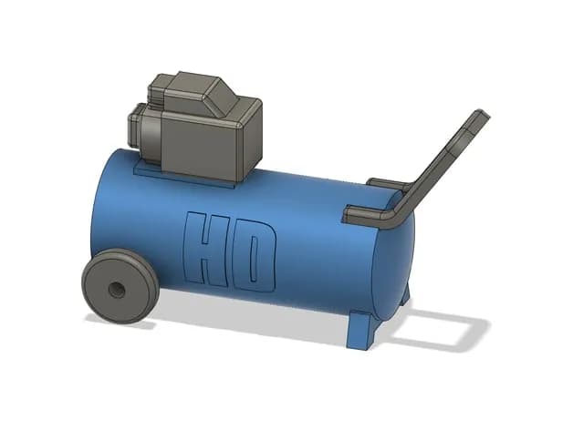 STL - scale air compressor by harleydesigns render 1