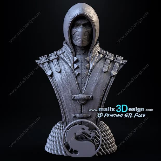 STL - scorpion ( bust ) 20211006t001221z 001 render 1