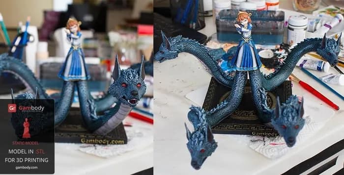 STL - scylla 3d model for printing static render 1