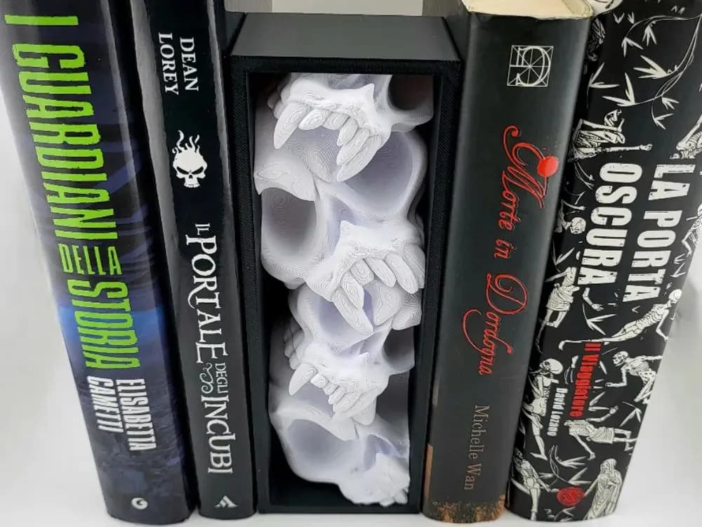 STL - Separador de Libros Cráneo Demoníaco render 1