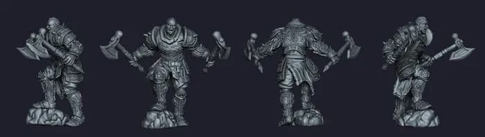 STL - ser bastian corrupted knight supported x render 2