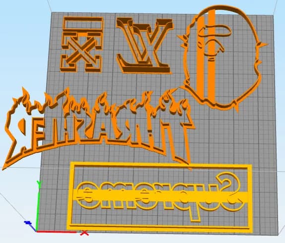 STL - set cookie cutter brands render 1