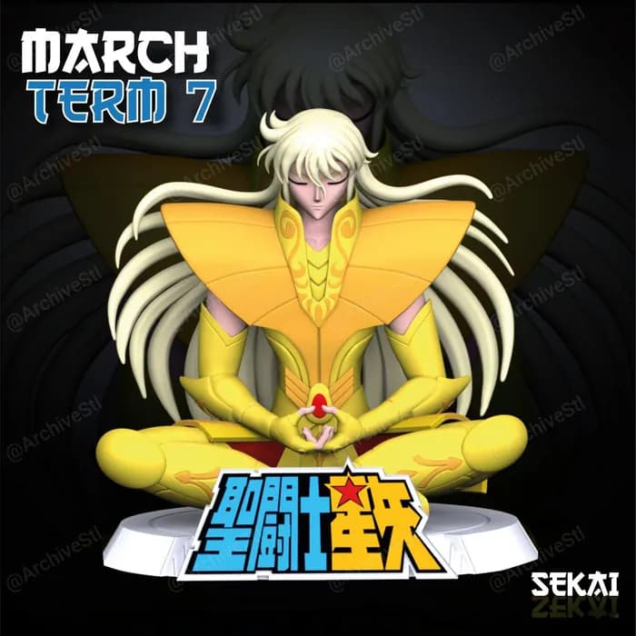 STL - shaka sculpture sekai 3d models 12 cm 11 parts render 1