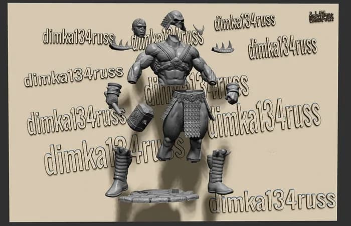 STL - shao kahn cgtarder render 3