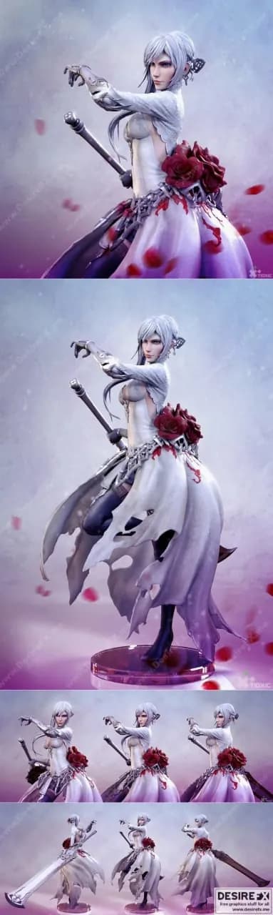 STL - sinoalice – snow white – 3d print model stl render 1