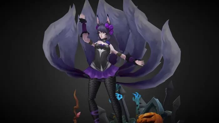 STL - skintober 2020 day 3 gothic ahri blend render 1