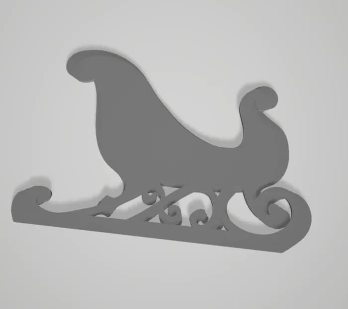 STL - sleigh decal render 1
