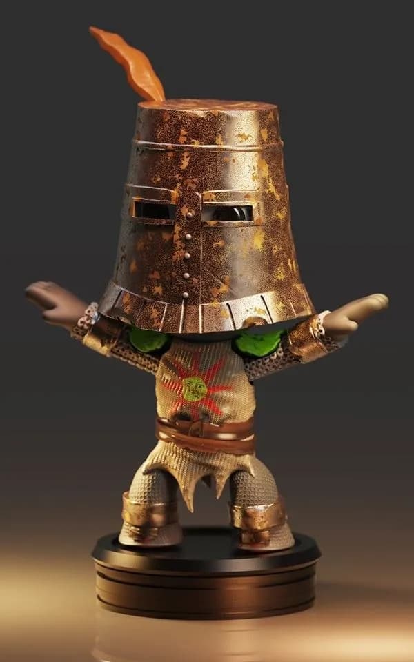 STL - solaire of astora from dark souls on little big planet world render 1