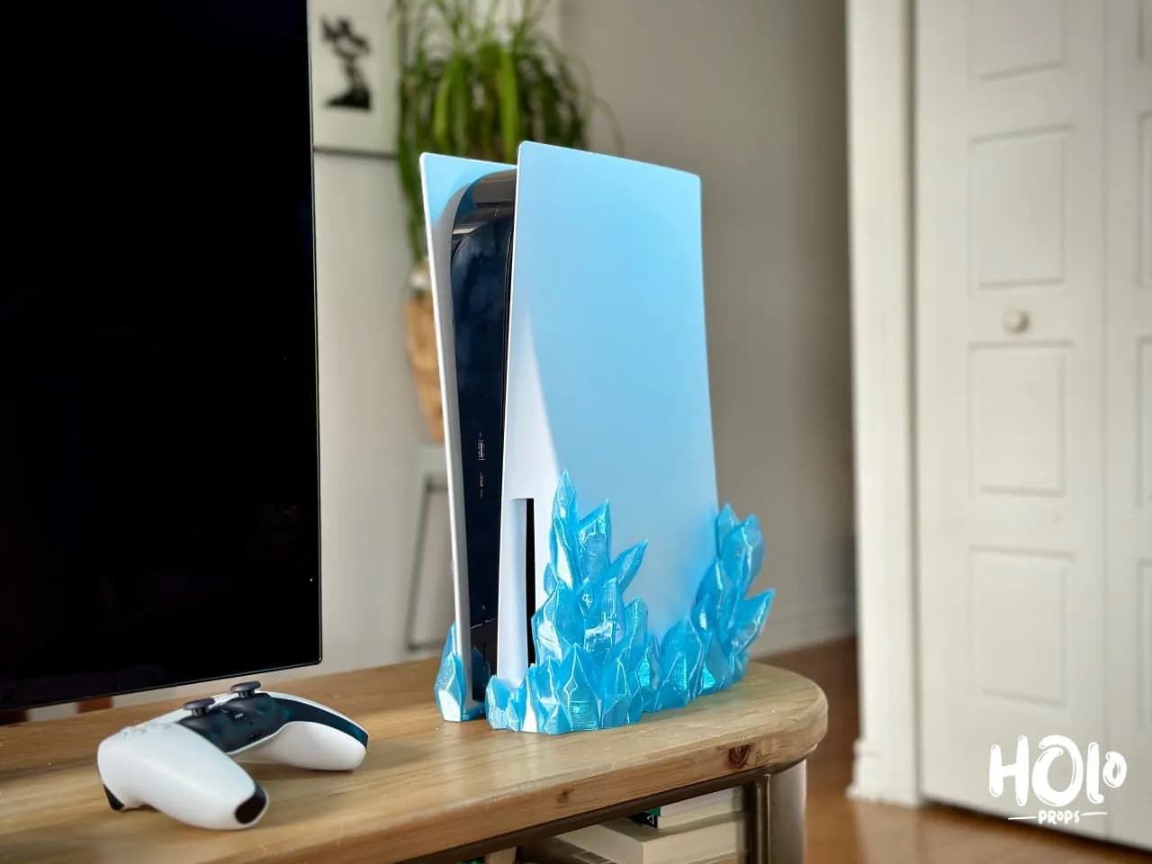STL - Soporte de consola con cristales de hielo render 1