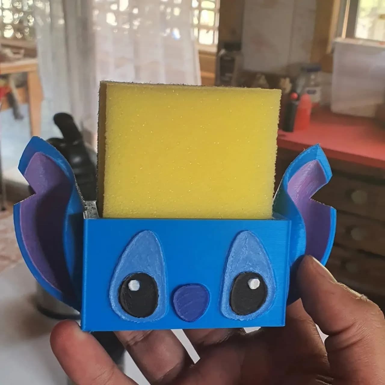 STL - Cartoon character kitchen sponge holder
