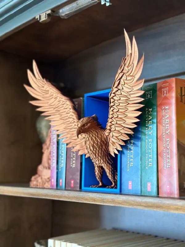 STL - Soporte de libros águila del Mundo Mágico render 1