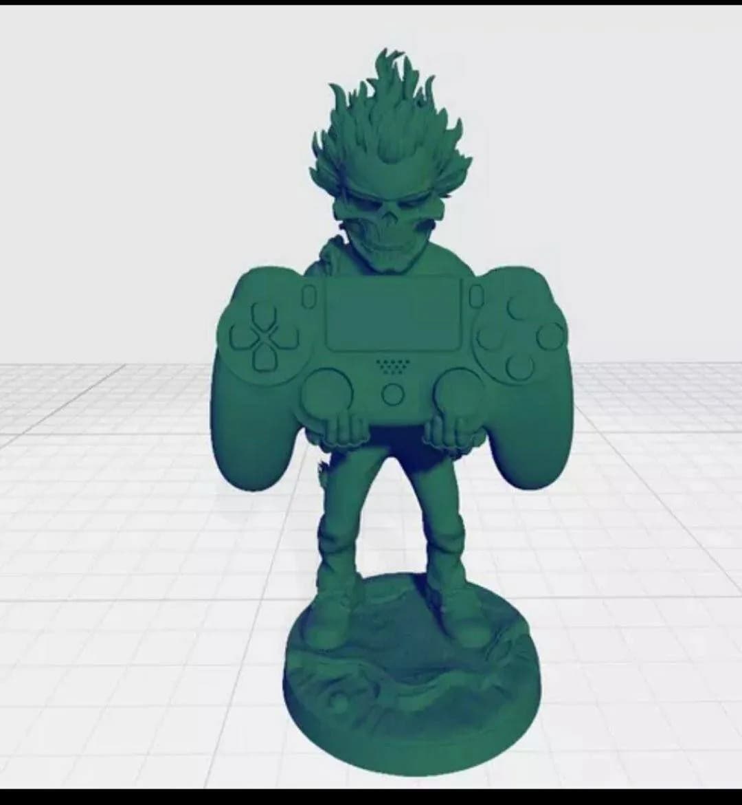 STL - Skull themed character controller holder