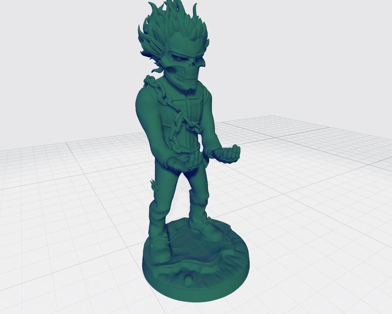 STL - Soporte de mando de personaje con temática de calavera render 5