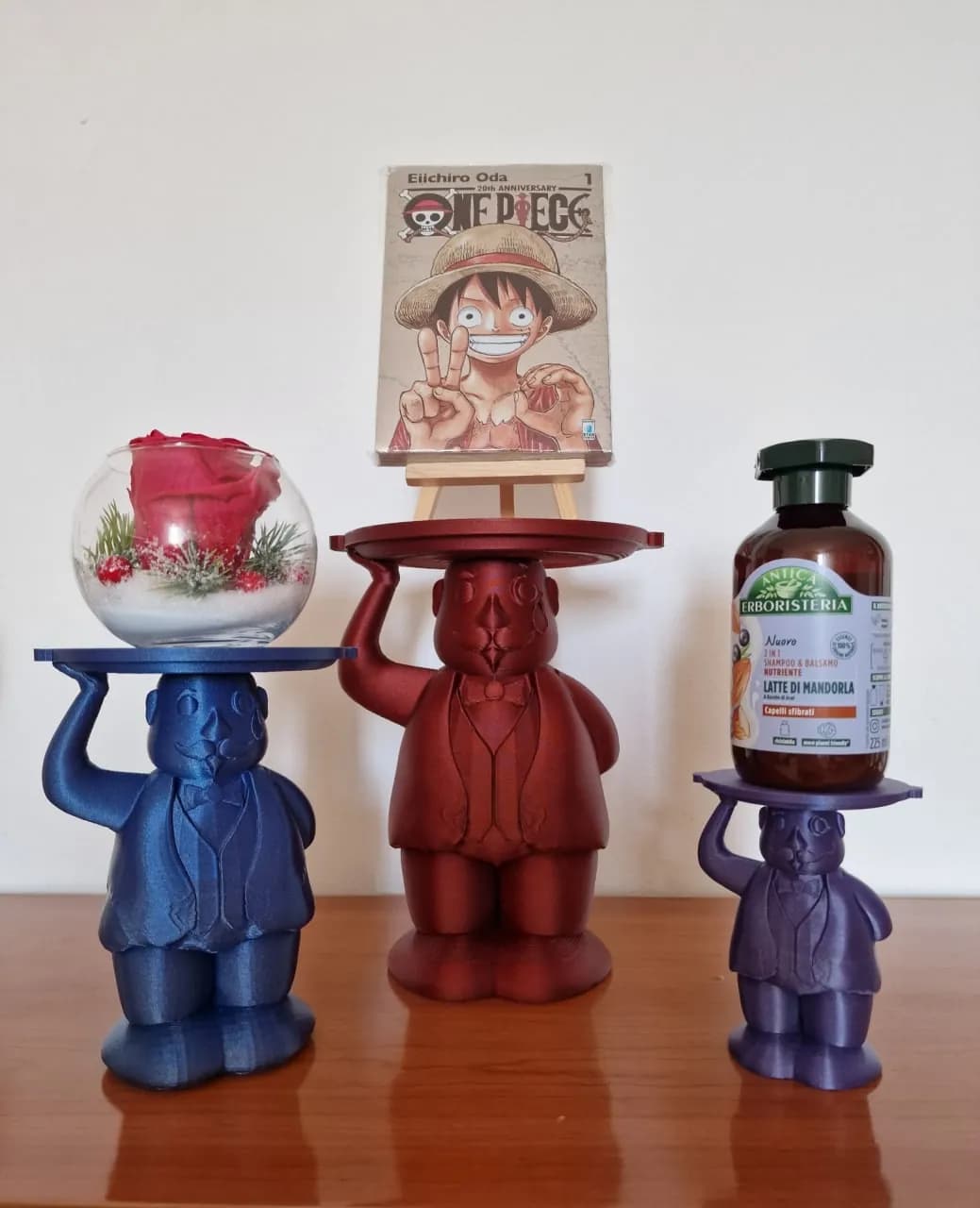 STL - Soporte de mesa con figura de mayordomo render 1