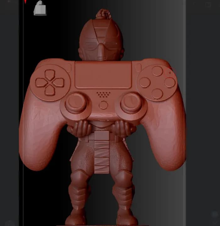 STL - soporte joystick movil mortal kombat robot cyrax render 2