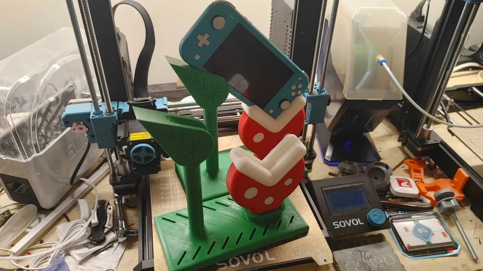 STL - Soporte Nintendo Switch Piranha Plant render 2