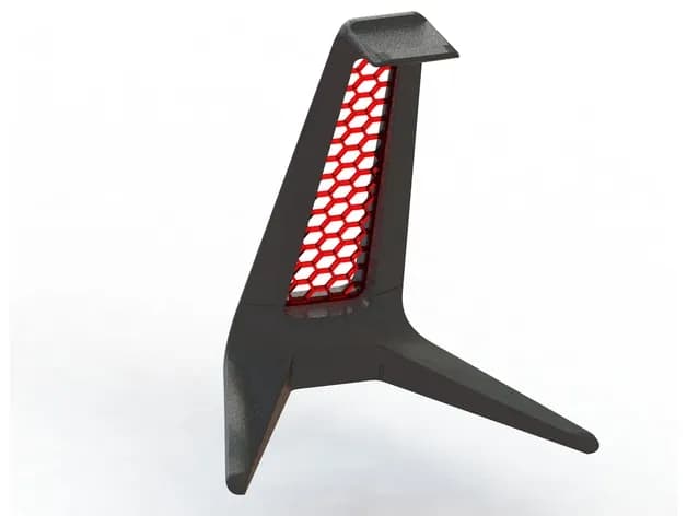 STL - Soporte para Audífonos con Diseño Hexagonal render 4