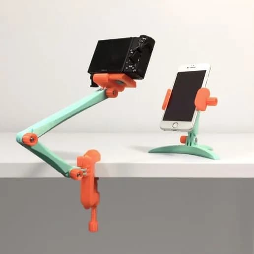 STL - Soporte para cámara y teléfono móvil render 1