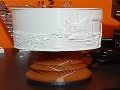 STL - Soporte para lámpara giratoria cilíndrica render 2