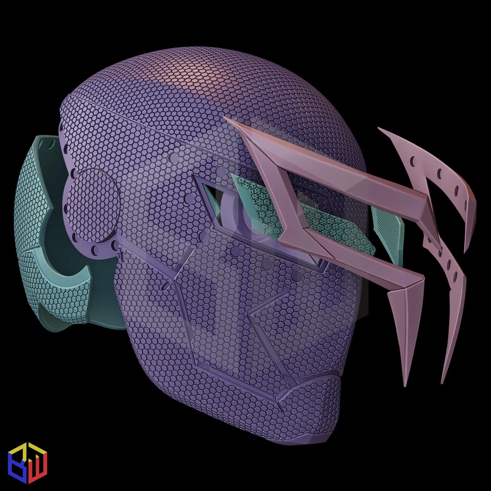 STL - Spider Man 2099 Helmet Textured 6382941 2 render 2