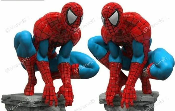 STL - spider man alternative pose classic suit render 1