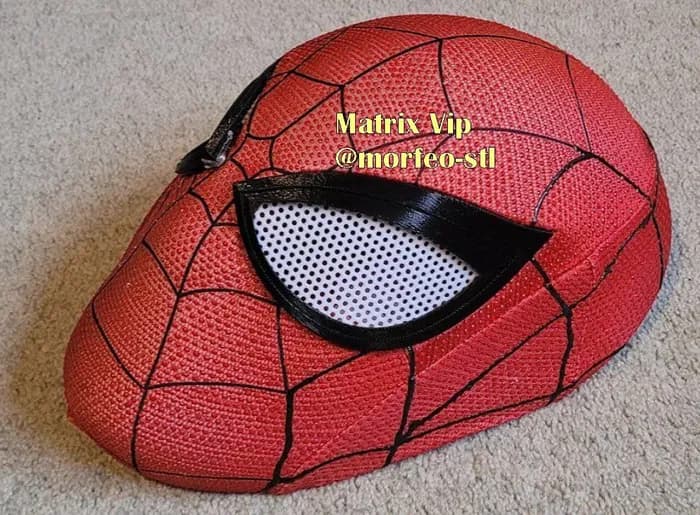 STL - spider man faceshell mask v3 with lenses render 1