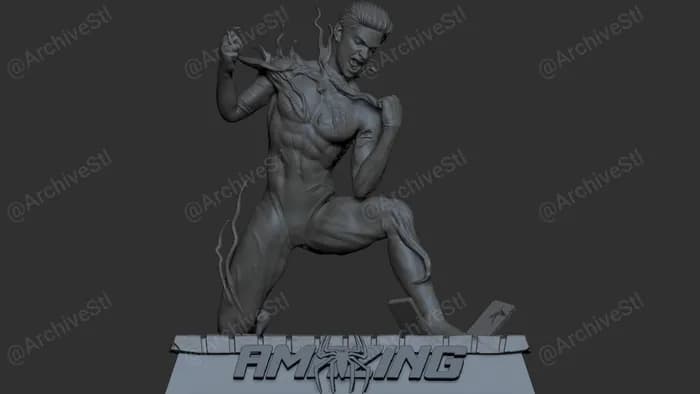 STL - Spiderman Simbionte Andrew Garfield render 3