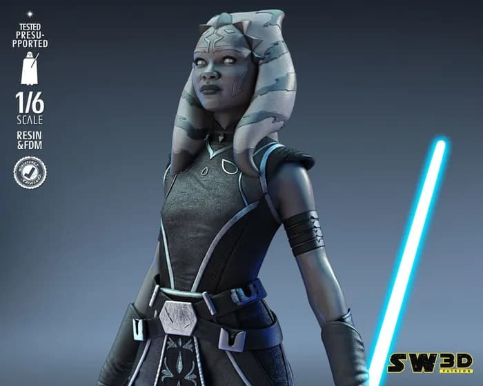 STL - star wars 3d models ahsoka statue x render 2