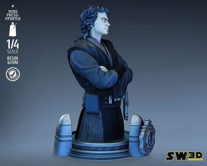 STL - star wars 3d models anakin bust (images) x render 3