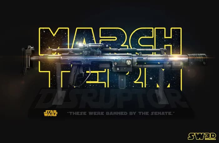 STL - star wars 3d models ion disruptor x render 1