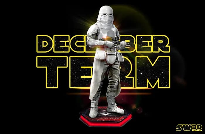 STL - star wars 3d models snow trooper sculpturex) render 1