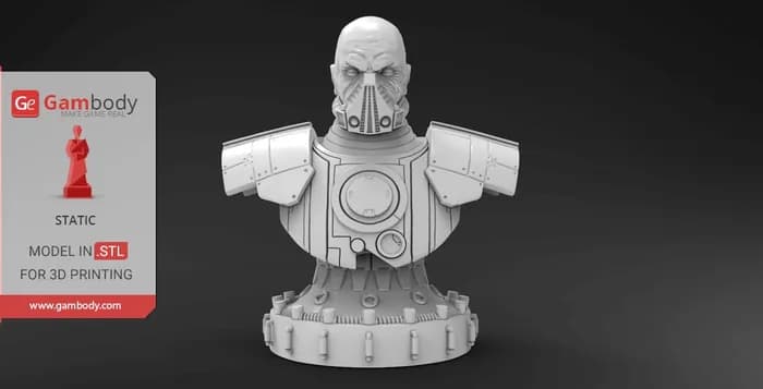 STL - star wars darth malgus bust gambody render 1