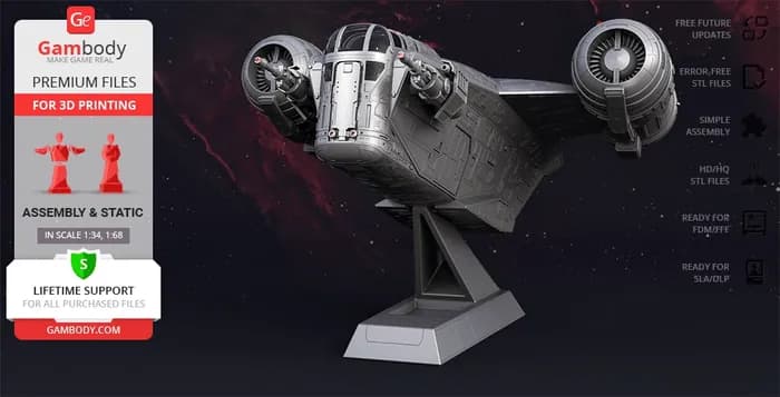 STL - star wars razor crest gambody render 2