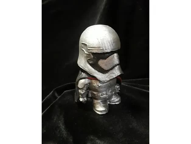 STL - star wars storm trooper captain phasma chibi style render 3