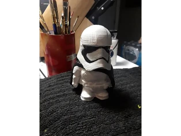 STL - star wars storm trooper captain phasma chibi style render 4
