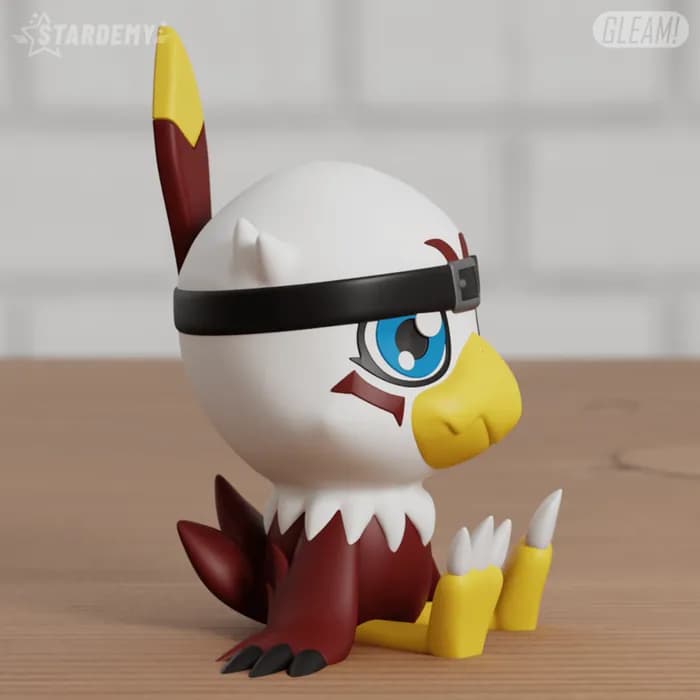 STL - stardemy hawkmon render 4