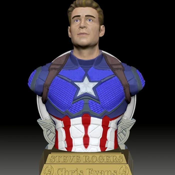 STL - steve rogers captain america by jan šístek render 1