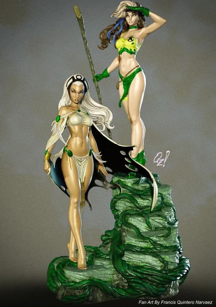 STL - Storm Rogue Savage Land figura para impresión 3D render 2
