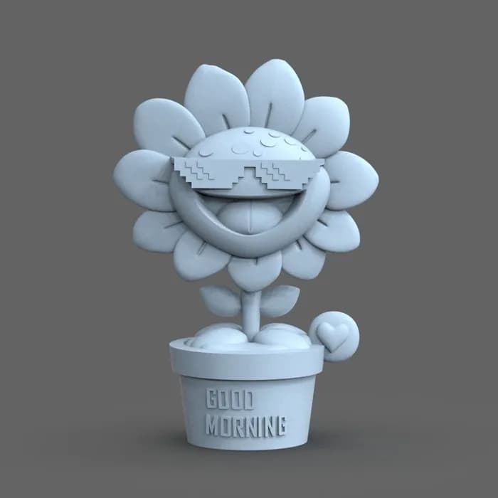 STL - sunflowers render 3